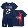 Maglia ufficiale Paris Saint Germain 2023-24 N.Mendes 25 Casa per Bambino